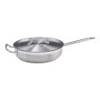 Winco SSET-5 5qt Stainless Steel Saute Pan with Cover For Sale