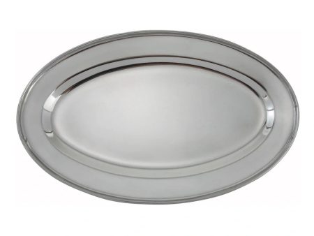 Winco OPL-16 Serving Platter, Oval, 16 x 10-1 4 , Stainless Steel Discount