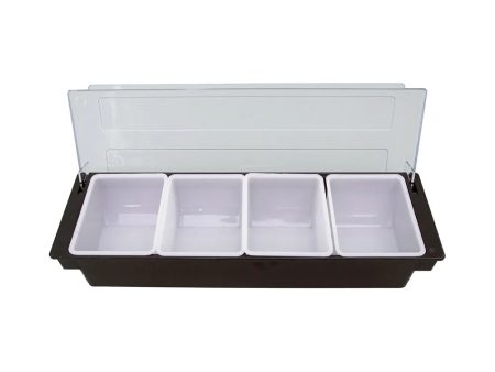 CAC China CDHL-4 Condiment Holder Plastic 4-Compartment  Each Online now