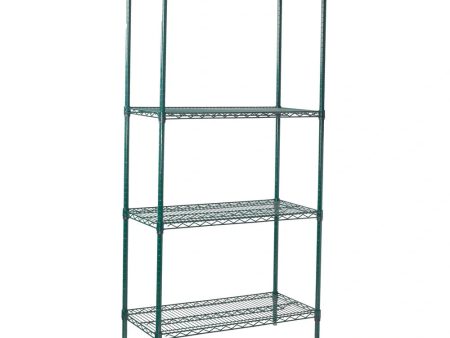 Winco VEXS-1836 4-Tier Epoxy Coated Wire Shelving Set, 18  x 36  x 72  For Cheap