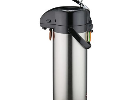 Winco APSK-730 Stainless Steel Lined Airpot with Lever Top, 3L For Sale