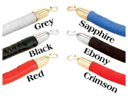 Forbes Industries 2784-4 Rope Velour 4-ft. L With Brushed Stainless Steel Snap Hooks Fashion