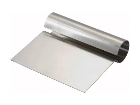 Winco DSC-1 Stainless Steel Dough Scraper with Wooden Handle on Sale