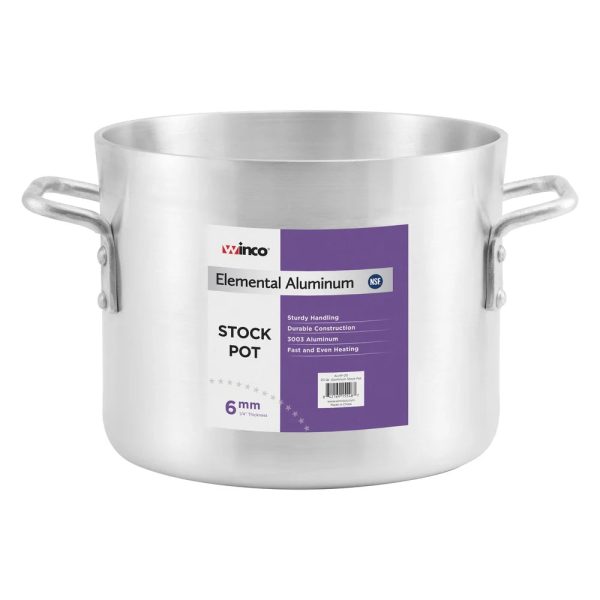 Winco ALHP-20 Elemental Aluminium Stock Pot, 20 Qt, 6mm Online