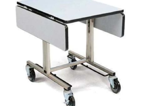 Forbes Industries 4962 35.5  Brushed Stainless Steel Ultra Series Room Service Table Tilt-up Rectangular Top Sale