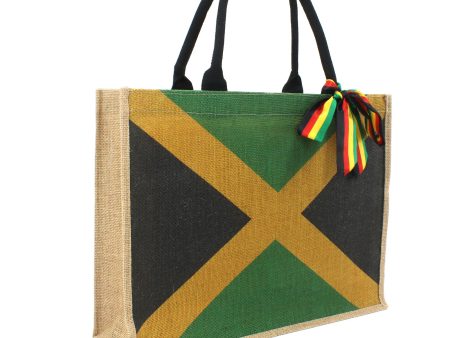 Woven Large Beach Bag for woman Straw Bag Beach Tote Handmade Weaving Shoulder Bag Handbag Jamaican Africa Reggea For Discount