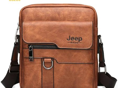 JEEP BULUO Man Leather Bag Shoulder Crossbody Bags For Men Cow Split Leather Male iPad Business Messenger Bag Drop Shipping For Discount