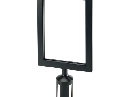 Winco CGSF-12K Stanchion Top Sign Frame, Black Discount