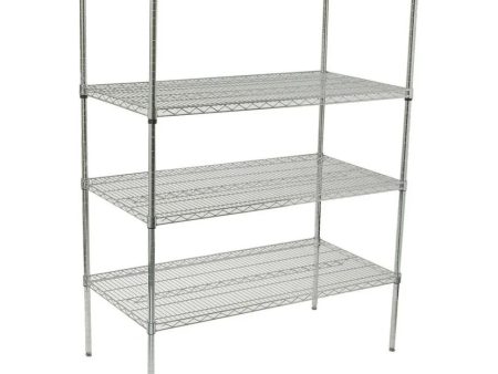 Winco VCS-1836 4-Tier Chrome Plated Wire Shelving Set, 18  x 36  x 72  Sale