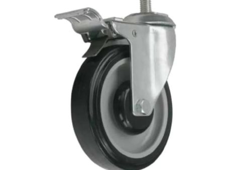 Forbes Industries 6045-ST\BK 5  Replacement Caster w zinc plated Brake Kit For Discount