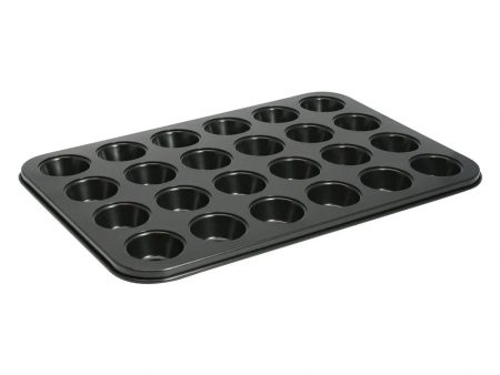 Winco AMF-24MNS 24 Cup Mini Muffin Pan, Non-stick, 1-1 2oz, Carbon Steel Online now